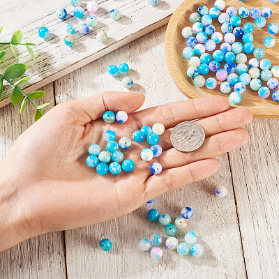 120Pcs 6 Colors Natural Persian Jade Beads G-TA0002-39-1