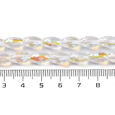 AB Color Plated Transparent Electroplate Beads Strands EGLA-H104-05D-1