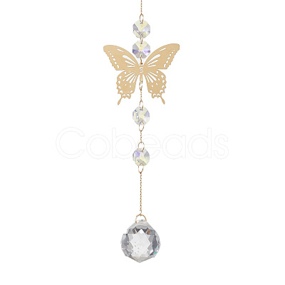 201 Stainless Steel Connector Charms and Glass Suncatchers HJEW-JM04732-01-1