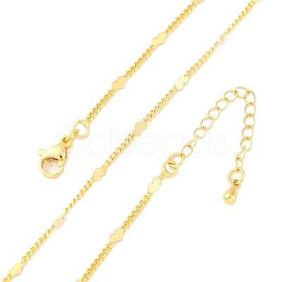 Brass Curb Chains Necklaces for Women NJEW-D302-07G-1