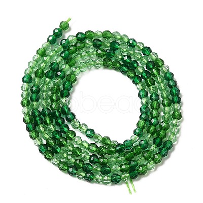 Transparent Glass Beads Strands X-GLAA-H027-01G-1