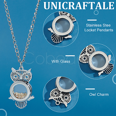 2Pcs 304 Stainless Stee Locket Pendants STAS-UN0061-52-1