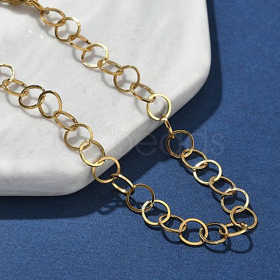 304 Stainless Steel Rolo Chains Bracelets for Women BJEW-U043-02G-1