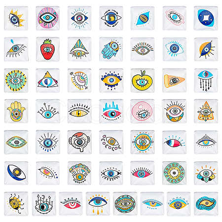 1Set Glass Cabochons GGLA-PH0001-65A-1