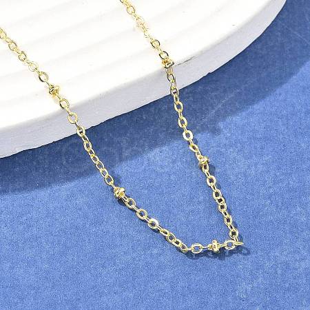 Brass Satellite Chains Necklace for Women NJEW-P265-38G-1
