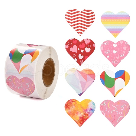Valentine's Day Theme Paper Gift Tag Stickers X-DIY-C007-01D-1