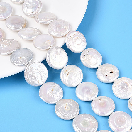 Natural Baroque Keshi Pearl Beads Strands PEAR-S018-20B-1