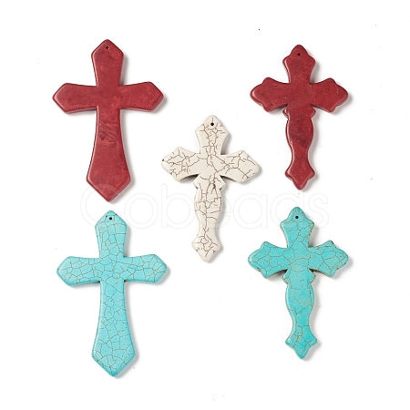 Synthetic Howlite Pendants G-A211-09-1