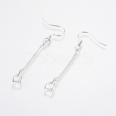 Brass Earring Hooks KK-I618-26S-RS-1