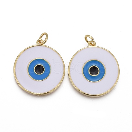 Brass Enamel Pendants KK-F821-48A-G-1