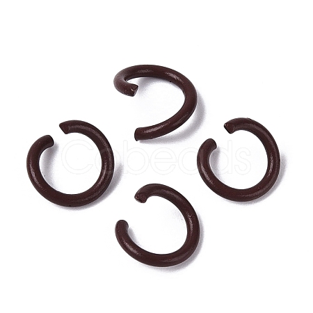 Spray Painted Iron Open Jump Rings IFIN-T017-04B-02-1
