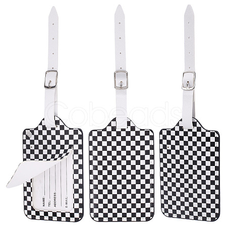 3Pcs PU Leather Luggage Tag AJEW-ME0002-25-1