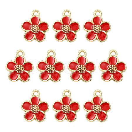 10Pcs Alloy Enamel Pendants FIND-FS0005-32F-1