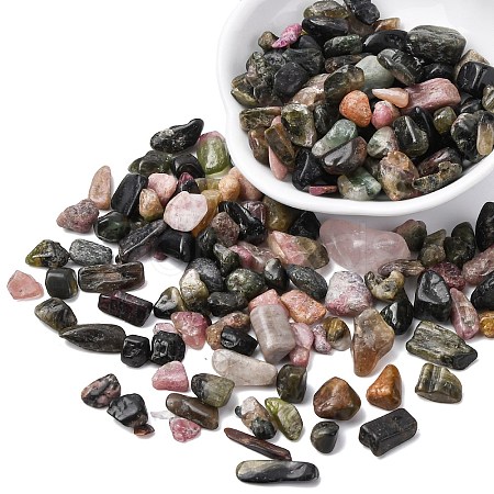 Natural Multicolor Tourmaline Chip Beads G-O103-07A-1