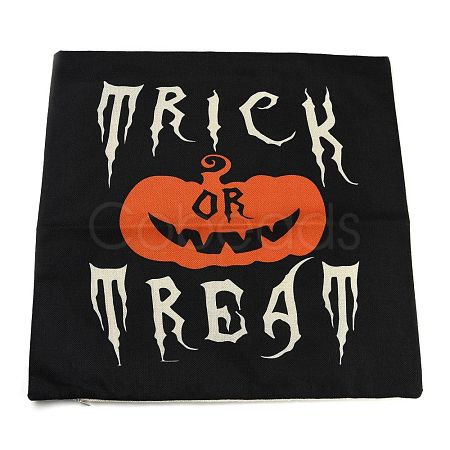 Burlap Halloween Pillow Case AJEW-Z003-01D-1