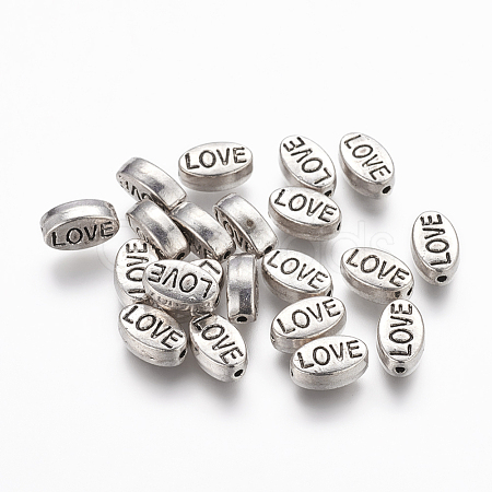 Mens Valentines Day Gift Idea Tibetan Style Alloy Beads TIBEB-5850-AS-RS-1