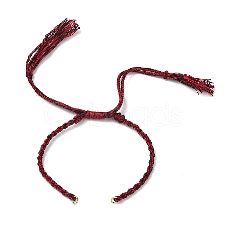 Braided Cotton Cord Bracelet Making MAK-L043-02G-20-1