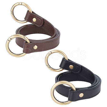 2Pcs 2 Colors Imitation Leather Bag Handles FIND-WR0002-68AB-1