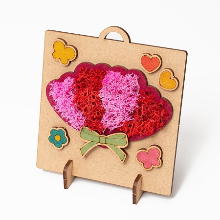 DIY Handmade Wooden Art kits DIY-P014-A04-1