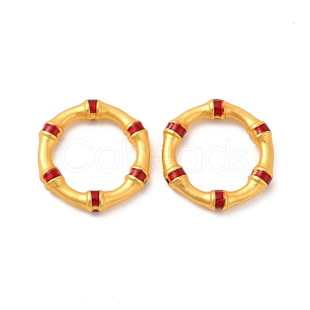 Rack Plating Alloy Enamel Linking Rings PALLOY-F287-04MG-02-1