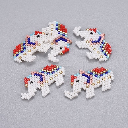 Handmade Japanese Seed Beads Pendants SEED-L008-011-1