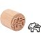 Wood Wax Seal Stamp, Animal Pattern, 35mm