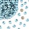 Preciosa&reg MAXIMA Crystal Round Stones, Czech Crystal, Dura Foiling, Round(431 11 615 Chaton), 60000 Aquamarine, SS10/PP21(2.7~2.9mm)