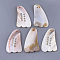 Freshwater Shell Gua Sha Boards, Scraping Massage Tools, Gua Sha Facial Tools, Seashell Color, 100~102x55~57x4~6mm, Hole: 4mm