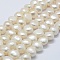 Natural Cultured Freshwater Pearl Beads Strands, Two Sides Polished, Floral White, 10~13x11~12x6~9mm, Hole: 0.2mm, about 34pcs/strand, 14.1 inch~14.7  inch