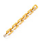 Handmade CCB Plastic Cable Chains, with Opaque Acrylic Linking Rings, Golden, Yellow, Links: 30x20x6mm, 39.37 inch(1m)/strand