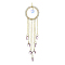 Glass Star Pendant Decorations, Hanging Suncatchers, with Natural Rose Quartz Bead, for Home Decorations, 221mm