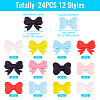 24Pcs 12 Styles Silicone Beads SIL-TA0002-93-4