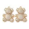 Real 18K Gold Plated Brass Micro Pave Cubic Zirconia Pendants KK-Q779-07G-01-1