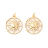 10Pcs Rack Plating Brass Pendants ZIRC-SZ0004-18-1