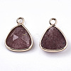 Natural Strawberry Quartz Charms G-N326-48C-2