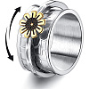 Retro Rotatable 304 Stainless Steel Finger Rings FS-WG84C22-20-1
