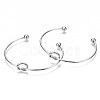Tarnish Resistant 304 Stainless Steel Love Knot Cuff Bangle Making X-MAK-S073-001P-1