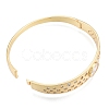 Cubic Zirconia Oval Hinged Bangle BJEW-G651-10G-04-4