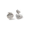 Rack Plating Brass Micro Pave Clear Cubic Zirconia Stud Earrings EJEW-K299-01P-V-4