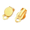 Iron Clip-on Earring Settings IFIN-R204-09G-1