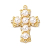 Brass Micro Pave Cubic Zirconia Pendants KK-F895-10G-1