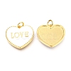 Brass Enamel Pendants KK-B027-03G-D-2