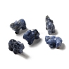 Natural Sodalite Carved Elephant Beads G-Z053-01-1