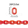 20Pcs Transparent Acrylic Quick Link Connectors OACR-TADJ0001-03C-2