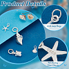 4Pcs 4 Styles 925 Sterling Silver Charms with Jump Rings STER-PH0002-95-4