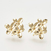 Brass Stud Earring Findings KK-T027-108G-1