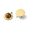 Natural Tiger Eye Charms STAS-L080-009G-09-2