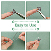 8Pcs Rhodium Plated 925 Sterling Silver Snap on Pendant Bails STER-DC0001-45-6