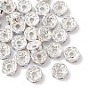 Brass Rhinestone Spacer Beads RB-YW0001-04D-02S-2