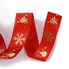 25 Yards Christmas Theme Printed Polyester Ribbon OCOR-C004-04B-3